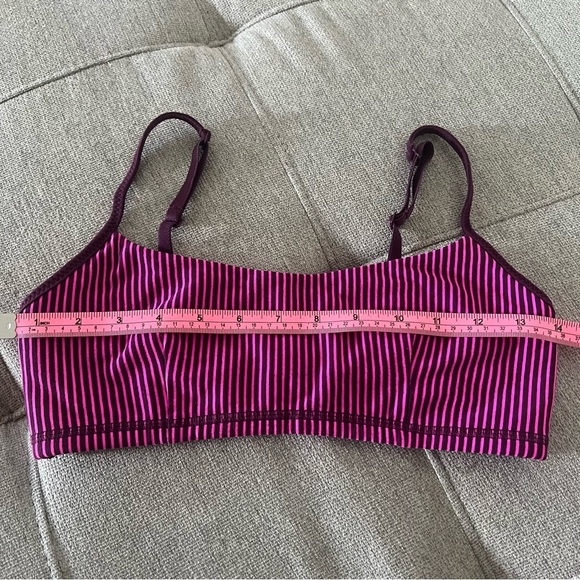 Lululemon Daily Bra Hyper Stripe Raspberry Glo Light / Plum - Picture 3 of 4